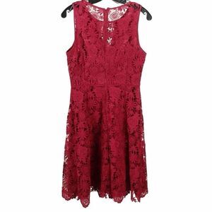 white house black market red lace dress White House Black Market Dress Women's 8 Red